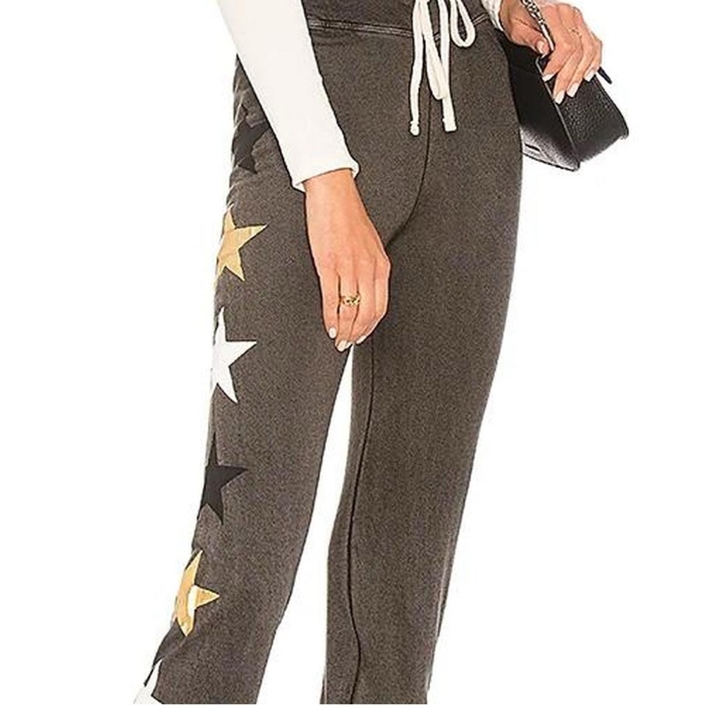 Stylish Gray Star-Patterned Women's Pants